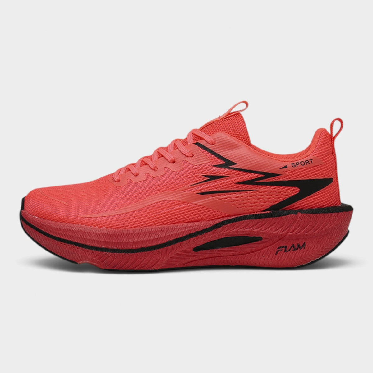 FLAM – Chaussures de running femme à amorti épais – Corail/Noir – vue 2