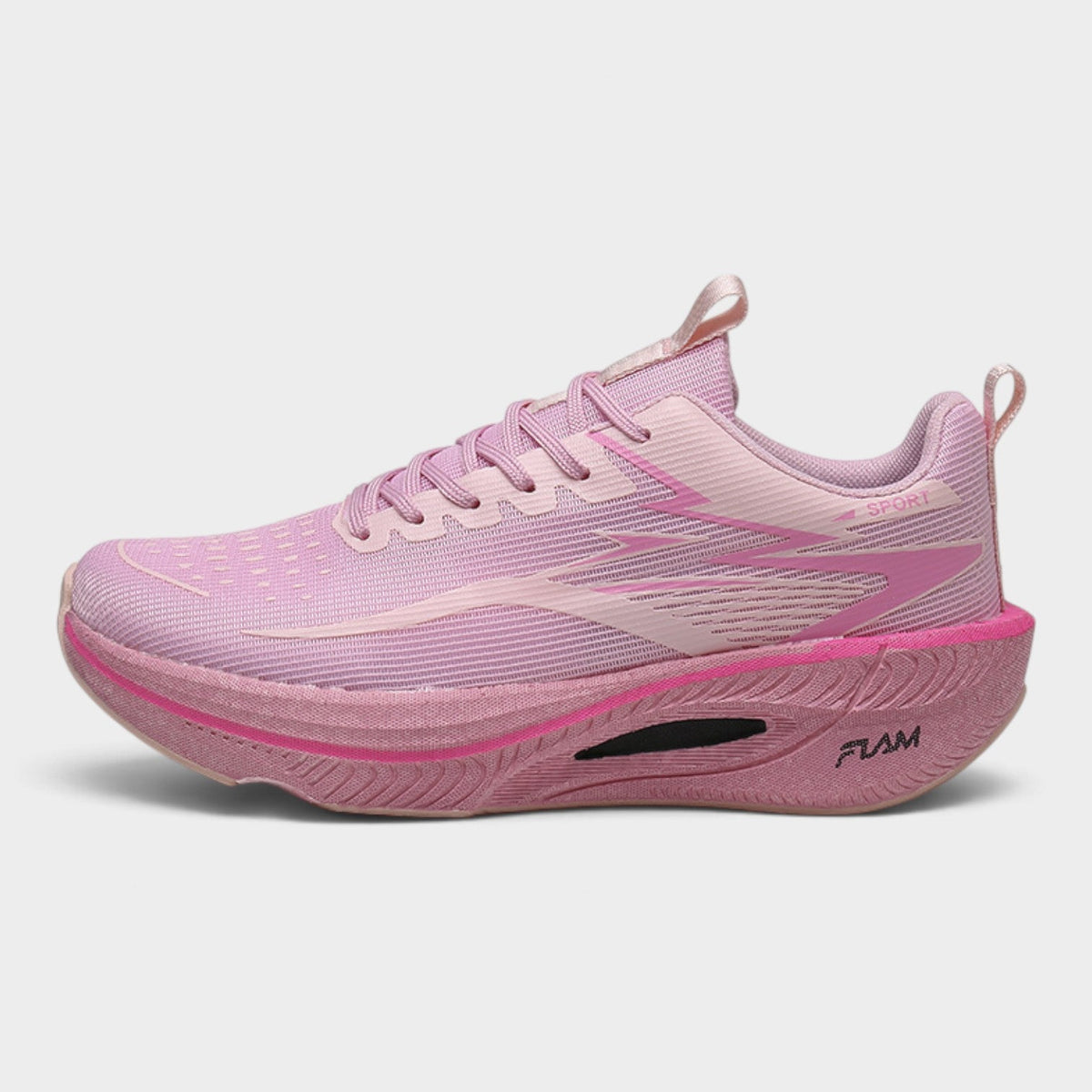 FLAM – Chaussures de running femme à amorti épais – Rose Poudré – vue 2