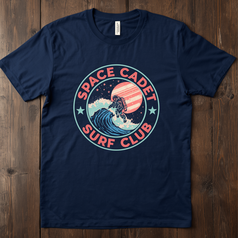 T-shirt homme bleu marine imprimé Space Cadet Surf Club à manches courtes